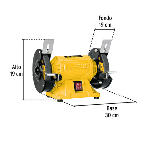 Esmeril de banco de 6' de 1/4 HP (185 W), Pretul | EBA-6P | 28237