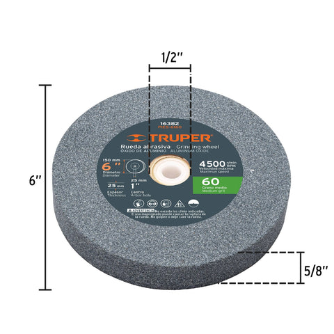 Esmeril de banco de 6' de 1/4 HP (185 W), Pretul | EBA-6P | 28237