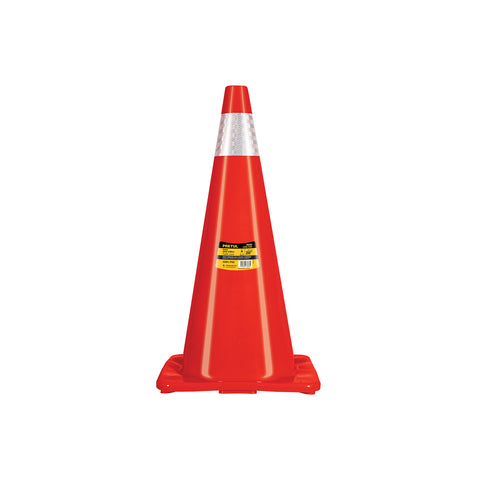 Cono de precaución de 70 cm de PVC con reflejante, Pretul | CONO-70RP | 28254