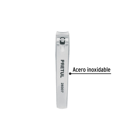 Cortaúñas 3' acero inoxidable, PRETUL | UNA-530P | 28307