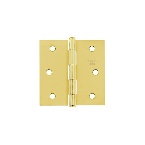 Bisagra cuadrada 3', latonado, cabeza plana, HERMEX BASIC | BC-301PP | 28800