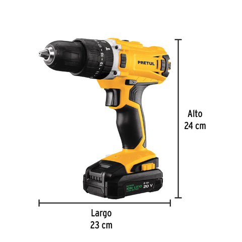 Kit rotomartillo 1/2', 20V, 32 accesorios, PRETUL | ROTI-20P2K | 29000