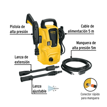 Hidrolavadora eléctrica 1350 PSI, Pretul | HILA-1350P | 29004