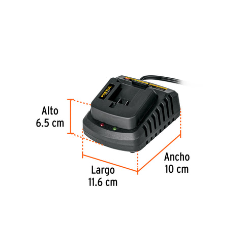 Cargador de baterías de ion litio 20V, PRETUL | CAR-20P2 | 29025