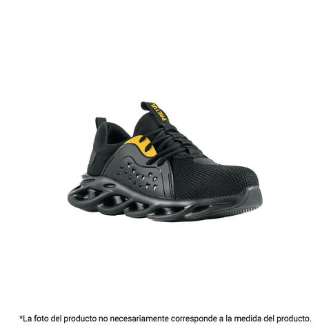 Tenis de seguridad #24, casquillo metálico, negros, PRETUL | ZC-024TN | 29905