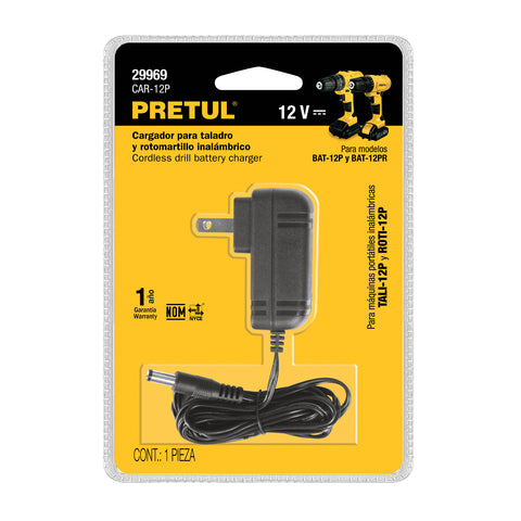 Cargador de baterías de ion litio, 12V para taladro TALI-12P | CAR-12P | 29969