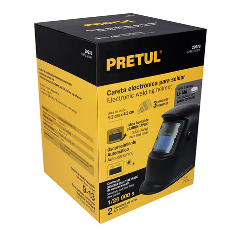Careta electrónica p/soldar, semiprofesional, 9 a 13, PRETUL | CAREL-913P1 | 29978