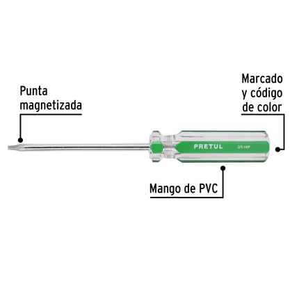 Desarmador punta Torx T 10 mango de PVC, Pretul | DT-10P | 29982