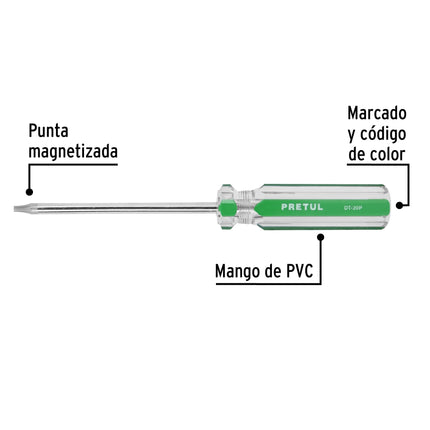 Desarmador punta Torx T 20 mango de PVC, Pretul | DT-20P | 29984