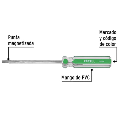 Desarmador punta Torx T 25 mango de PVC, Pretul | DT-25P | 29985