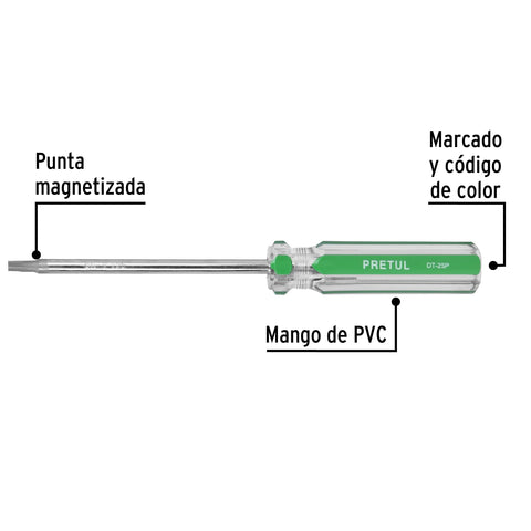 Desarmador punta Torx T 25 mango de PVC, Pretul | DT-25P | 29985