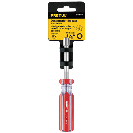 Desarmador de caja 1/4' mango de PVC, Pretul | DJ-1/4P | 29989