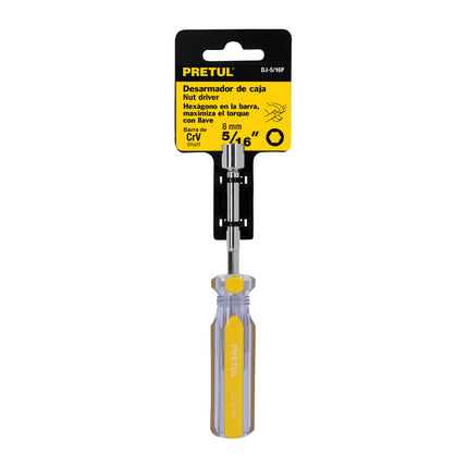 Desarmador de caja 5/16' mango de PVC, Pretul | DJ-5/16P | 29990