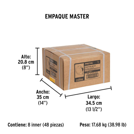 Flexómetro rojo 8 m cinta 25 mm, en tarjeta, PRETUL | PRO-8ME-R | 29999