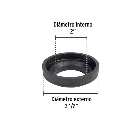 Empaque unión tanque-taza para WC, 2', FOSET | EMU-2 | 40087