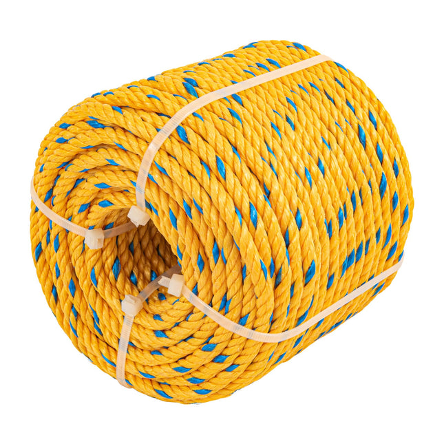 Metro de cuerda amarilla de polipropileno 6 mm, rollo 46m (CUE-061M)