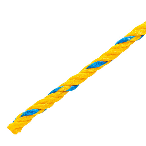 Metro de cuerda amarilla de polipropileno 6 mm, rollo 46m | CUE-061M | 40093