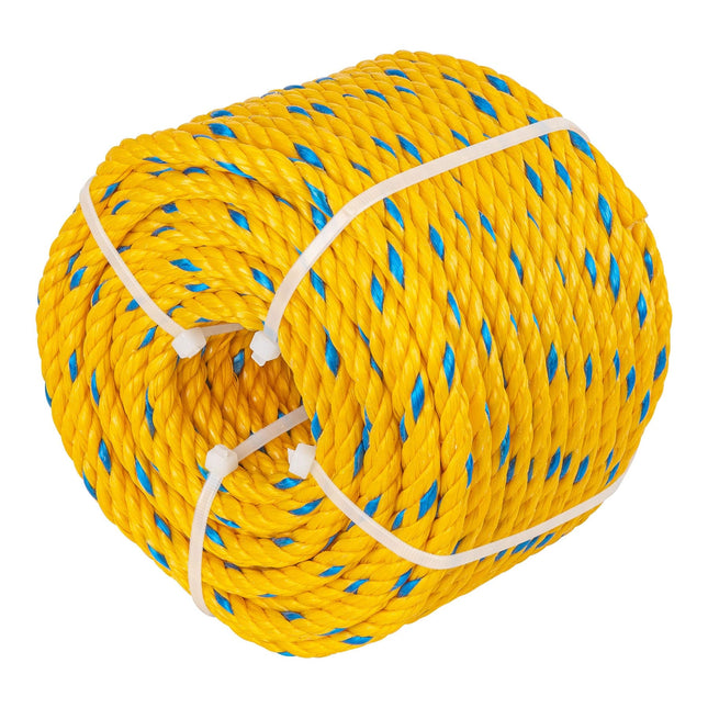 Metro de cuerda amarilla de polipropileno 8 mm, rollo 32m (CUE-081M)