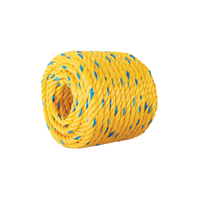 Metro de cuerda amarilla de polipropileno 10 mm, rollo 22m (CUE-101M)