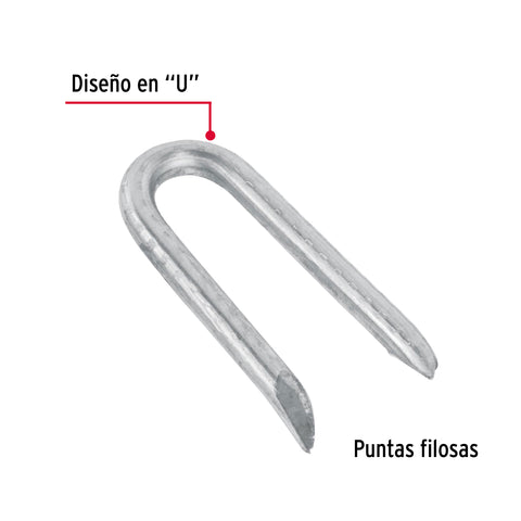 Caja con 10 kg grapas 1-1/2' galvanizadas p/alambre de púas | GRA-1-1/2G | 40128