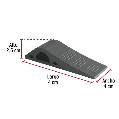Cuña tope de caucho sintético para puerta de 12 cm, HERMEX | TOPU-12 | 40165