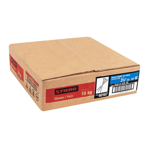 Kilo de clavo estándar 2-1/2' con cabeza en caja de 10 kg | CLE-2-1/2-10 | 40167