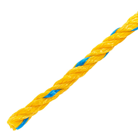 Metro de cuerda amarilla de polipropileno 8mm, carrete 640m | CUE-08M | 40176
