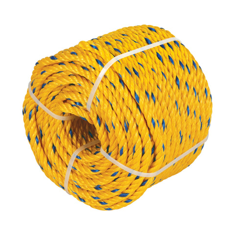 Kilo de cuerda amarilla de polipropileno 8 mm, rollo 1kg | CUE-081K | 40185