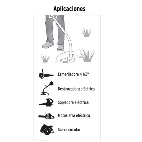 Extensión eléctrica uso rudo 10 m 2x16 AWG para 1 clavija | ER-10X16S | 40190
