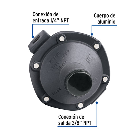 Regulador de gas 1 vía, baja presión, FOSET | RG-102 | 40710