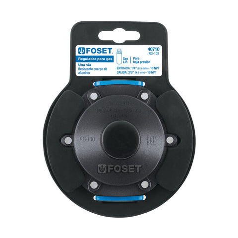 Regulador de gas 1 vía, baja presión, FOSET | RG-102 | 40710