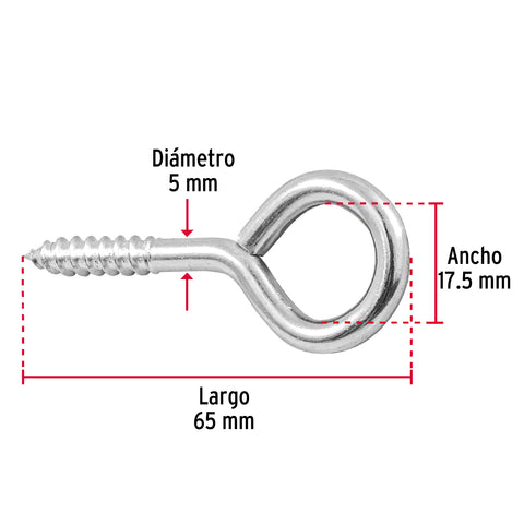 Blíster con 2 armellas cerradas de 23 x 110, FIERO | AR-23CB | 40716