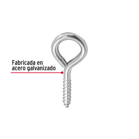 Blíster con 4 armellas cerradas de 21 x 80, FIERO | AR-21CB | 40718