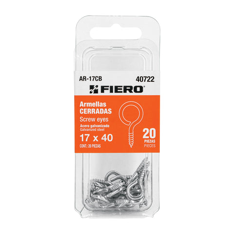 Blíster con 20 armellas cerradas de 17 x 40, FIERO | AR-17CB | 40722