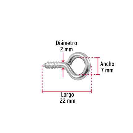 Blíster con 20 armellas cerradas de 17 x 40, FIERO (AR-17CB)