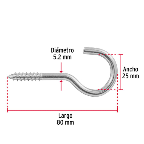 Blíster con 2 armellas abiertas de 23 x 110, FIERO | AR-23AB | 40723