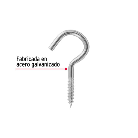 Blíster con 4 armellas abiertas de 21 x 80, FIERO | AR-21AB | 40725