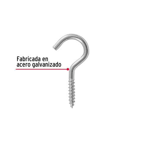 Blíster con 6 armellas abiertas de 20 x 70, FIERO | AR-20AB | 40726