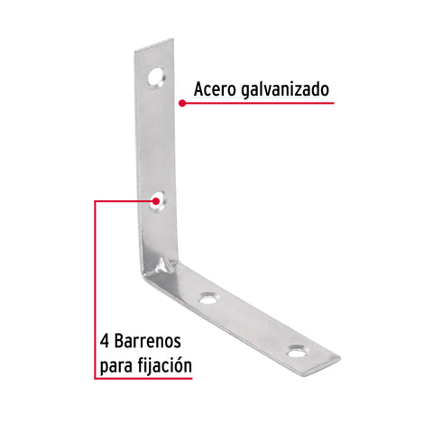 Bolsa con 24 escuadras esquineras 3' x 3', FIERO | EESQ-3 | 41034