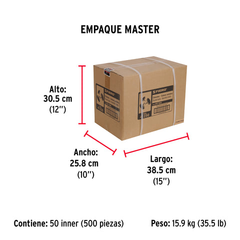 Caja con 100 chinches en 10 colores surtidos, FIERO | CHI-100X | 41250