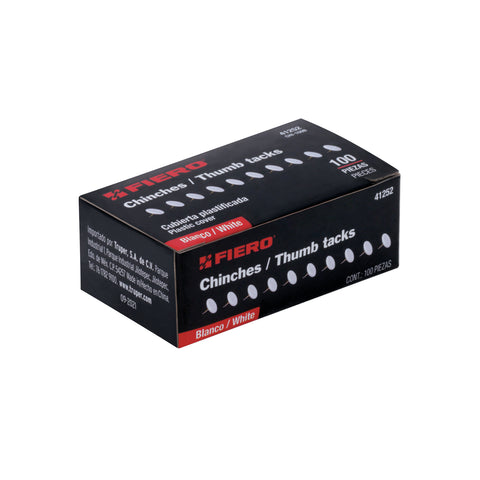 Caja con 100 chinches blancas, FIERO | CHI-100B | 41252