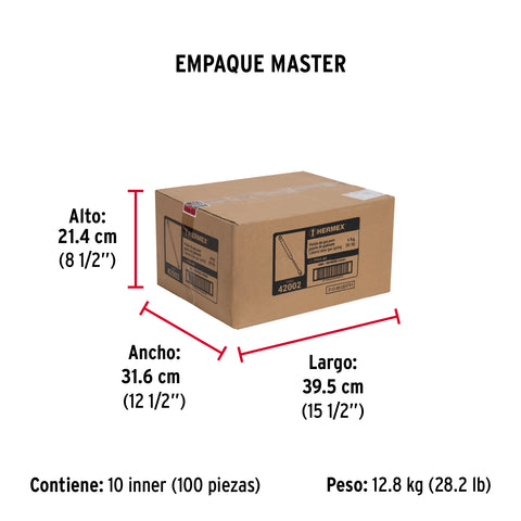 Pistón a gas con capacidad de 60 N / 6 kg, HERMEX | PIGA-60 | 42002