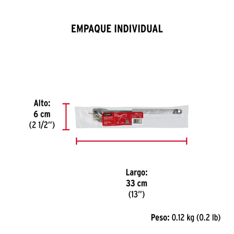 Pistón a gas con capacidad de 100 N / 10 kg, HERMEX | PIGA-100 | 42003
