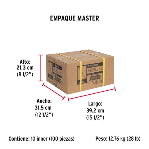 Pistón a gas con capacidad de 120 N / 12 kg, HERMEX | PIGA-120 | 42004