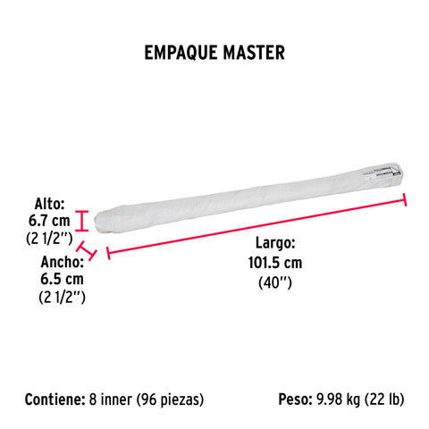 Varilla roscada de 1 m x 3/16', FIERO | VARO-3/16 | 42410