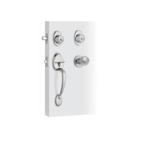 Jaladera y perilla, Lugo llave-llave, cromo mate, HERMEX | CEP-32PJ | 43024