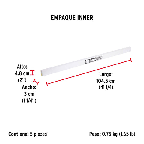 Guardapolvo fijo de 100 cm, aluminio, HERMEX | GUPO-100A | 43030