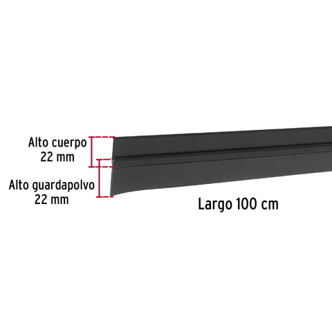 Guardapolvo fijo de 100 cm, negro, HERMEX | GUPO-100N | 43033