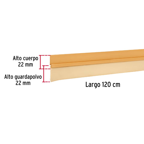 Guardapolvo fijo de 120 cm, dorado, HERMEX | GUPO-120D | 43036