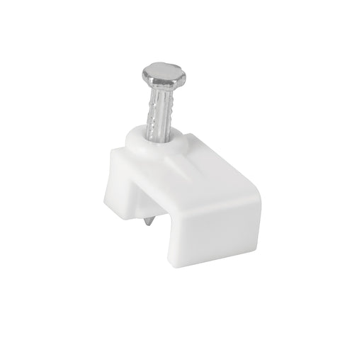 Bolsa con 500 grapas blancas de 5 X 8.5 mm para cable plano | GPL-8BG | 43045